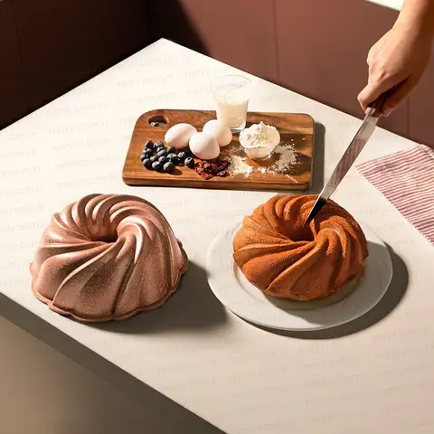 Buket Rose Gold Döküm Kek Kalıbı 25 Cm