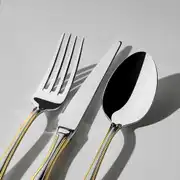 Lalezar Altın Saten 6 Kişilik 36 Parça Çatal Kaşık Bıçak Takımı