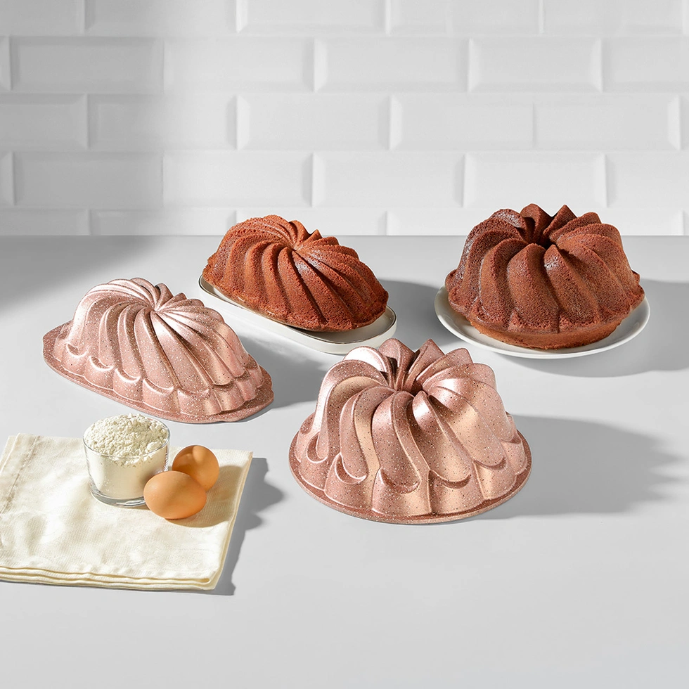 Sway Rose Gold 2'li Döküm Kek Kalıbı 28,5-24,5 Cm