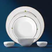 Margaret Black Dream 57 Parça Porselen Yemek Takımı