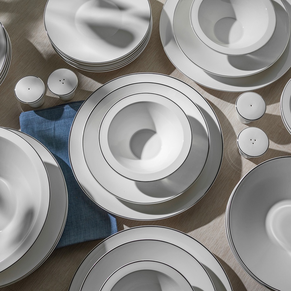 Siena Platin Majestic 57 Parça Porselen Yemek Takımı