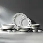 Margaret Black Dream 57 Parça Porselen Yemek Takımı