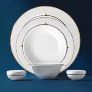 Margaret Black Dream 57 Parça Porselen Yemek Takımı