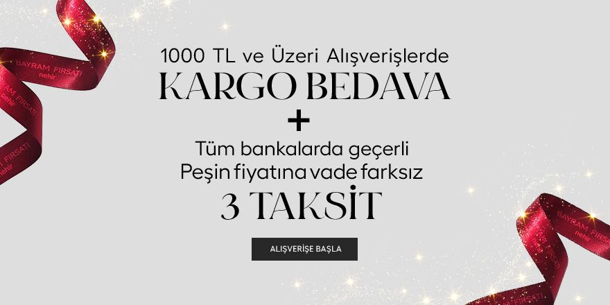 Peşin Fiyatına 3 Taksit Kargo Bedava