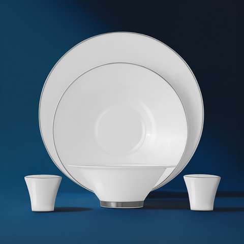 Siena Platin Majestic 57 Parça Porselen Yemek Takımı