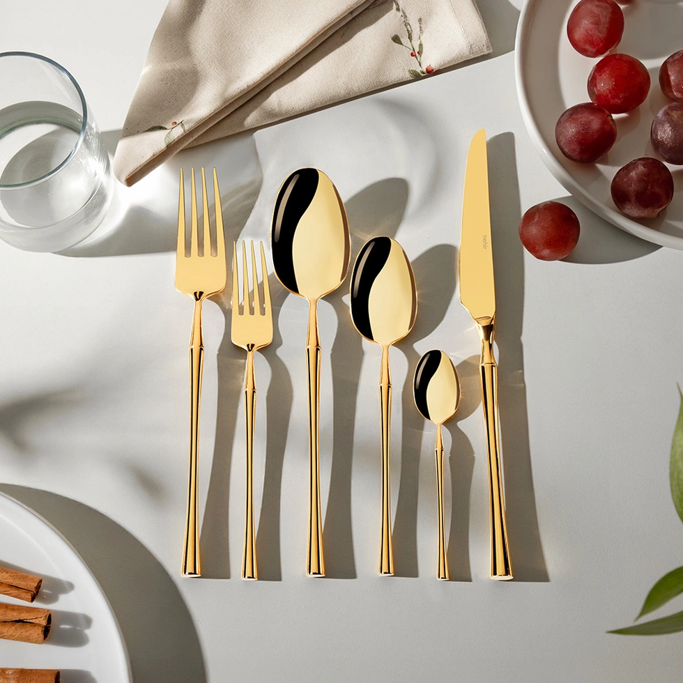 Marbella Titanium 6 Kişilik 36 Parça Çatal Kaşık Bıçak Takımı