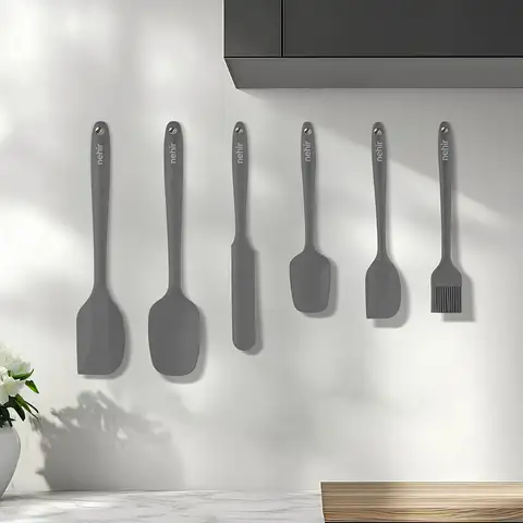 Lenora Gri 6 Parça Silikon Servis Takımı