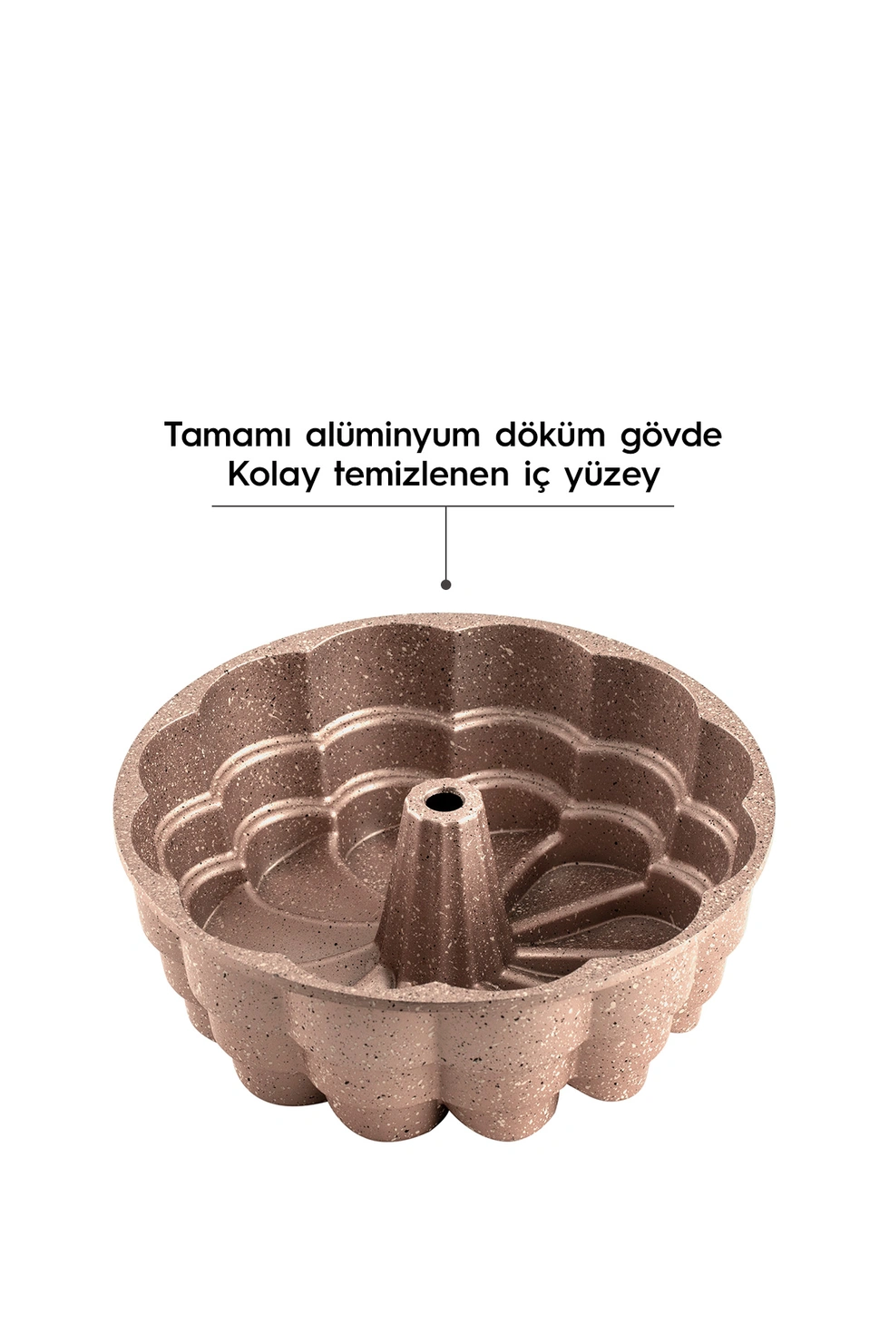 Manolya Rose Gold Döküm Kek Kalıbı 25 Cm