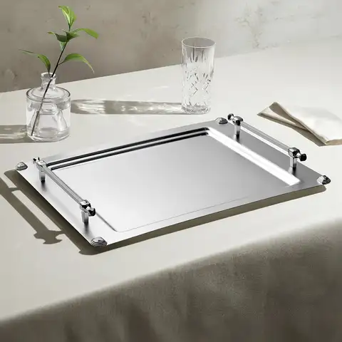 Verona Saten Çelik Çay Tepsi