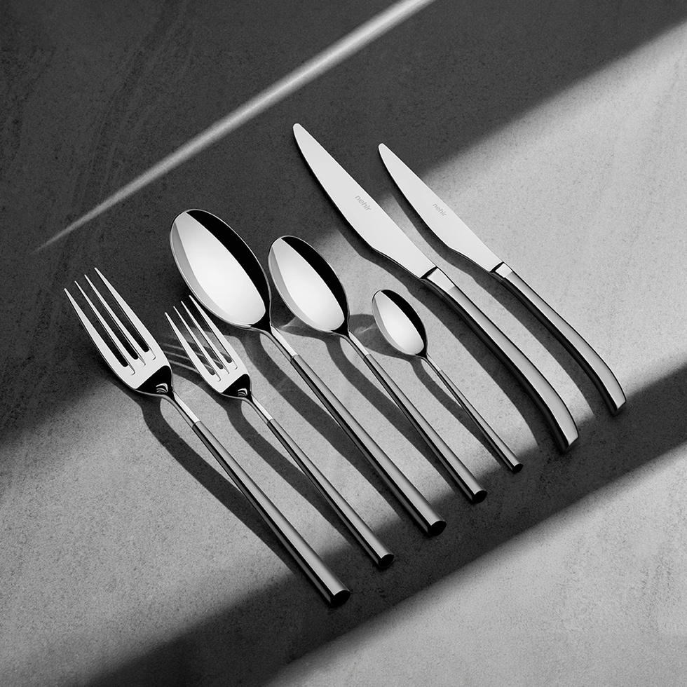 Elegance Saten 12 Kişilik 84 Parça Deri Kutulu Çatal Kaşık Bıçak Takımı