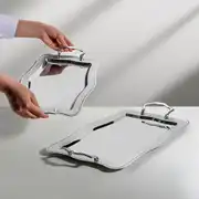 Zincir 2'li Saten Çelik Tepsi Seti