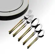 Marbella Altın Saten 6 Kişilik 36 Parça Çatal Kaşık Bıçak Takımı