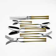 Marbella Altın Saten 12 Kişilik 72 Parça Çatal Kaşık Bıçak Takımı