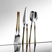 Marbella Altın Saten 12 Kişilik 72 Parça Çatal Kaşık Bıçak Takımı