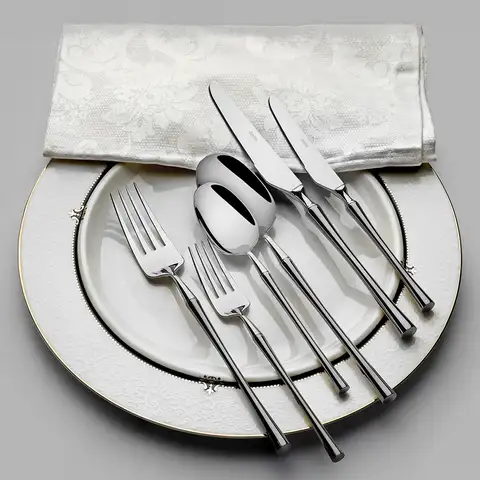 Marbella Saten 12 Kişilik 84 Parça Deri Kutulu Çatal Kaşık Bıçak Takımı