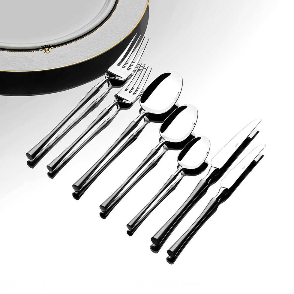 Marbella Saten 12 Kişilik 84 Parça Deri Kutulu Çatal Kaşık Bıçak Takımı