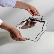 Zincir Sade Çelik Çay Tepsi