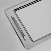 Rana 2'li Saten Çelik Tepsi Seti