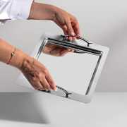 Rana 2'li Saten Çelik Tepsi Seti