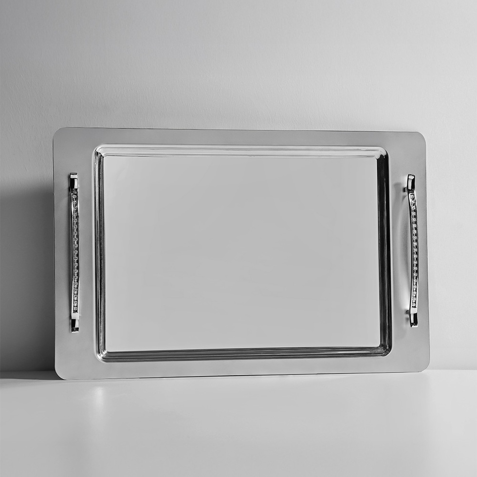 Rana Saten Çelik Çay Tepsi