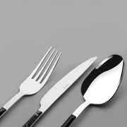 Tulip Siyah 6 Kişilik Mermer Desenli 18 Parça Çatal Kaşık Bıçak Takımı