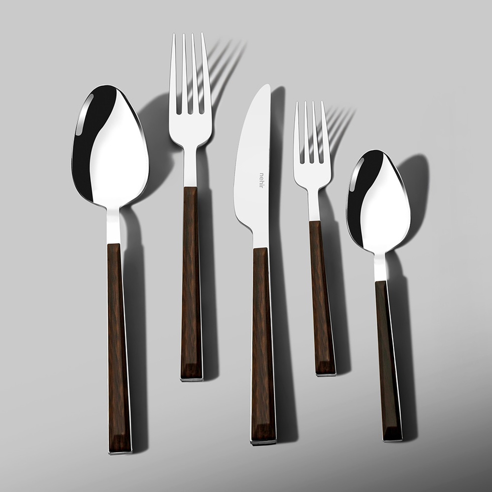 Viola Ahşap 6 Kişilik Desenli 30 Parça Çatal Kaşık Bıçak Takımı