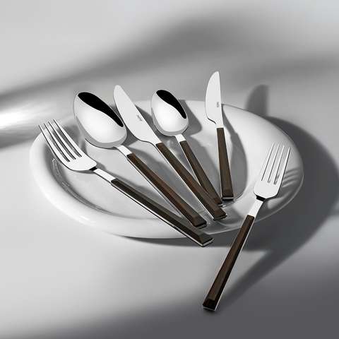 Viola Ahşap 6 Kişilik Desenli 36 Parça Çatal Kaşık Bıçak Takımı