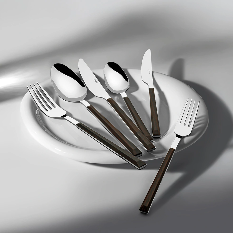 Viola Ahşap 6 Kişilik Desenli 36 Parça Çatal Kaşık Bıçak Takımı