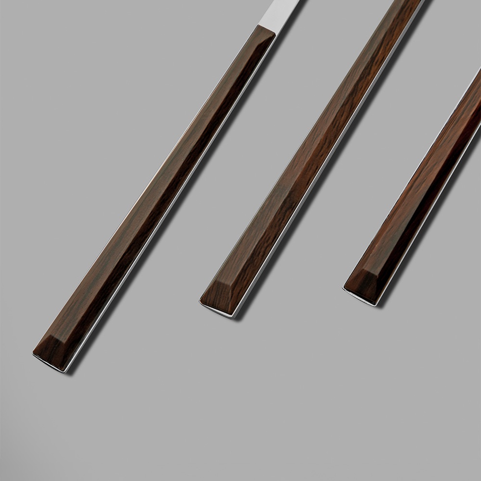 Viola Ahşap 6 Kişilik Desenli 36 Parça Çatal Kaşık Bıçak Takımı