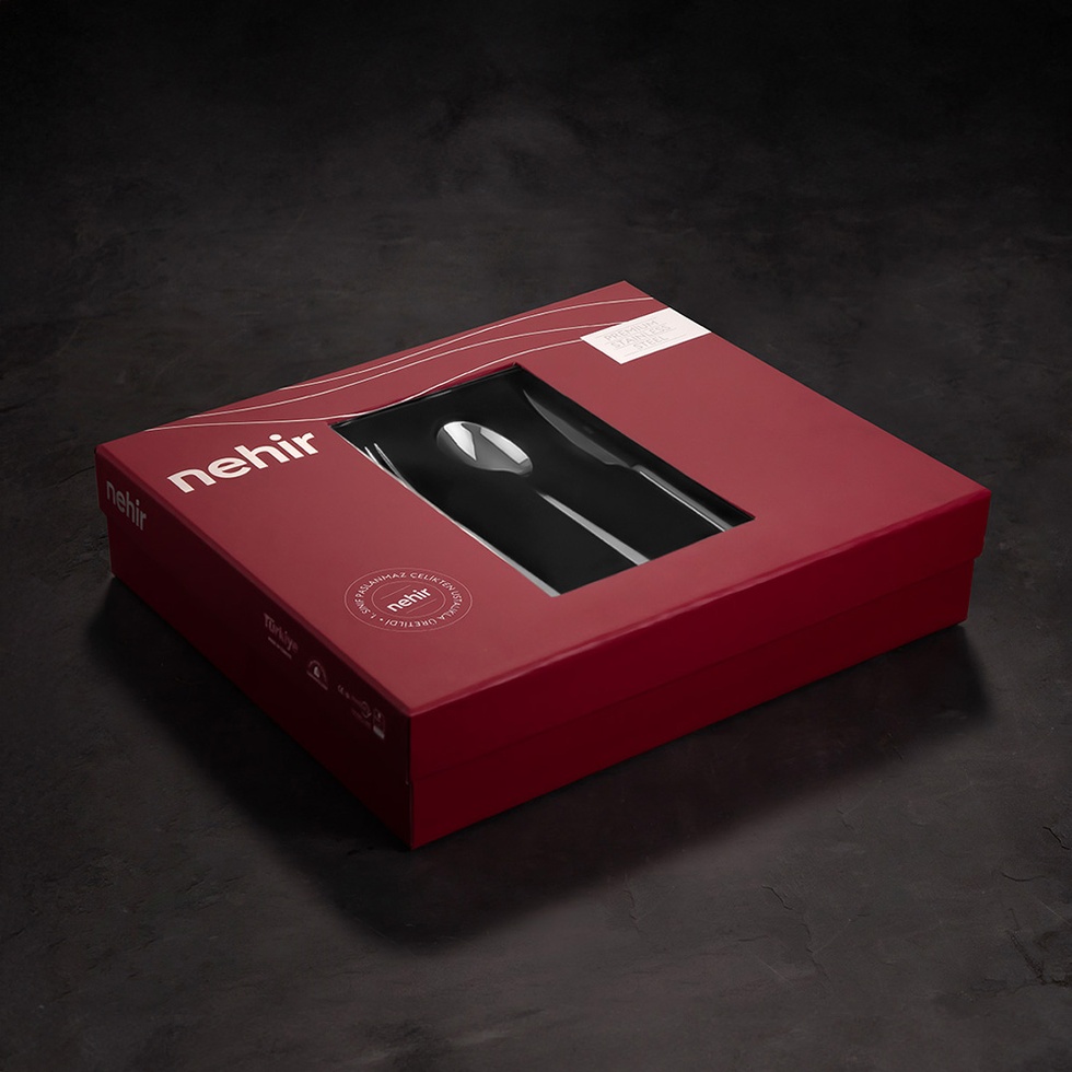 Fulya Sade 12 Kişilik 84 Parça Kutulu Çatal Kaşık Bıçak Takımı