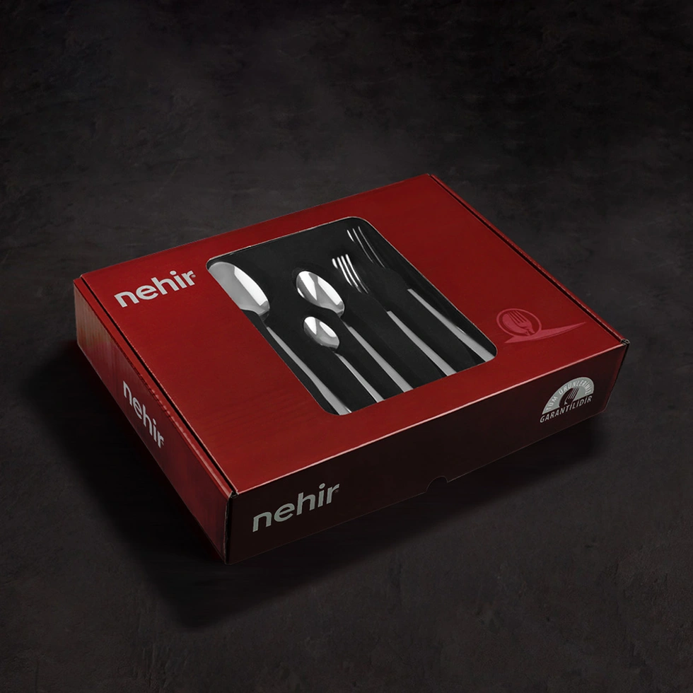 Milas Sade 12 Kişilik 60 Parça Çatal Kaşık Takımı