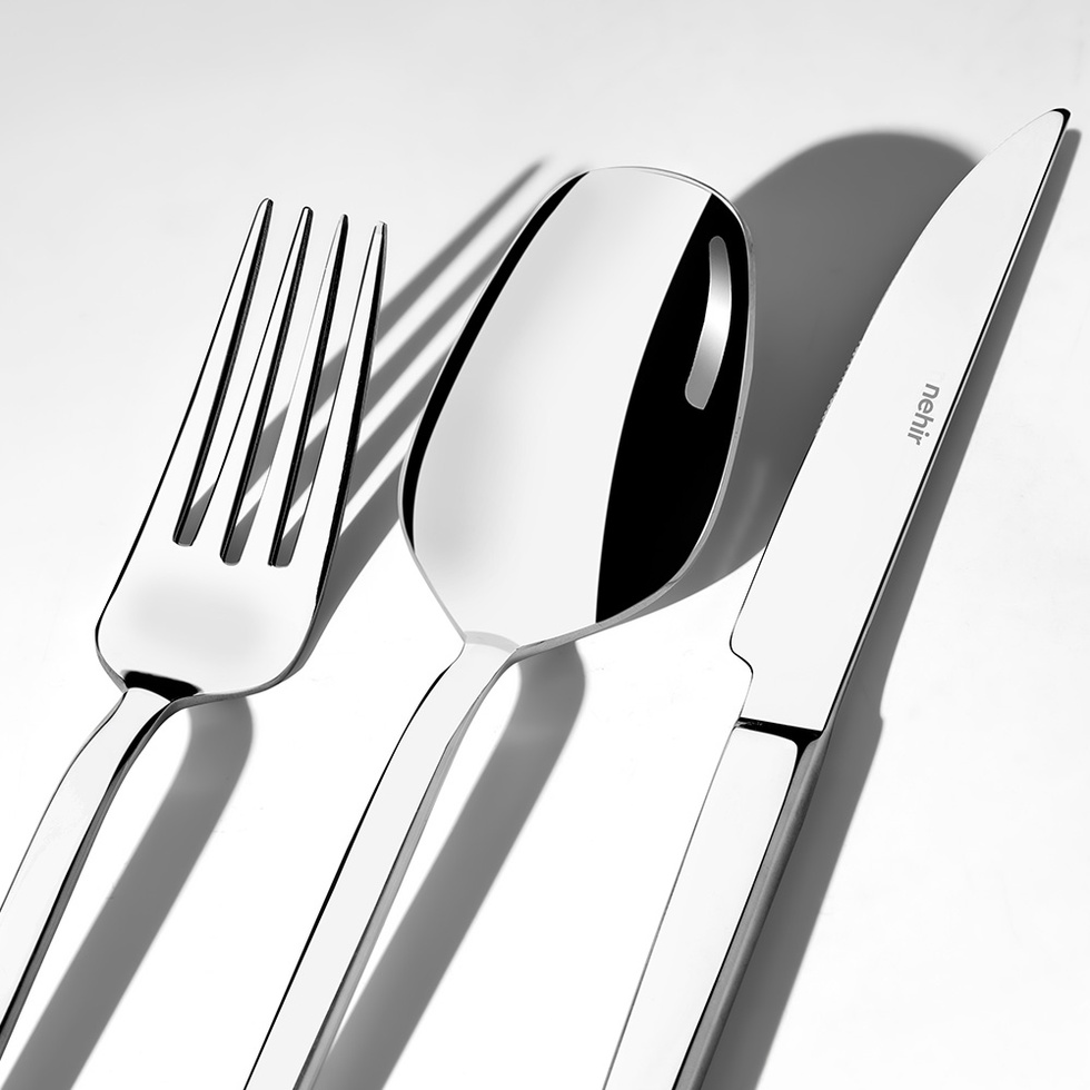 Milas Sade 12 Kişilik 84 Parça Deri Kutulu Çatal Kaşık Bıçak Takımı