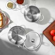 Silver 4 Parça Paslanmaz Çelik Güveç Tipi Sahan Seti (18-20 cm)