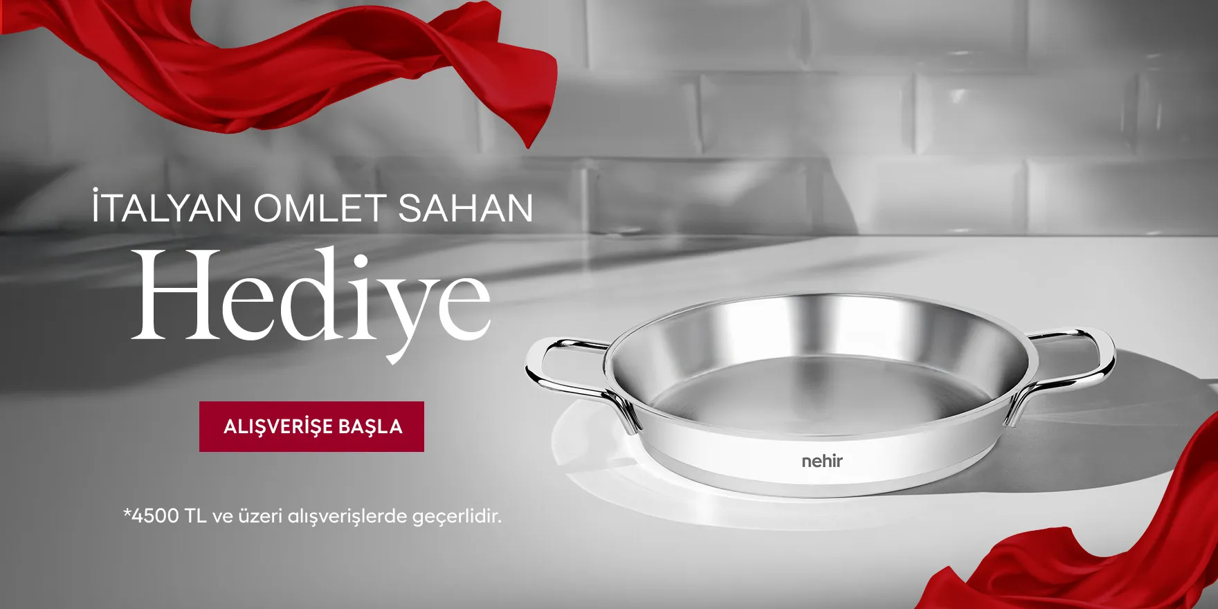 4500 TL üzerine Çelik Omlet Sahan Hediye!