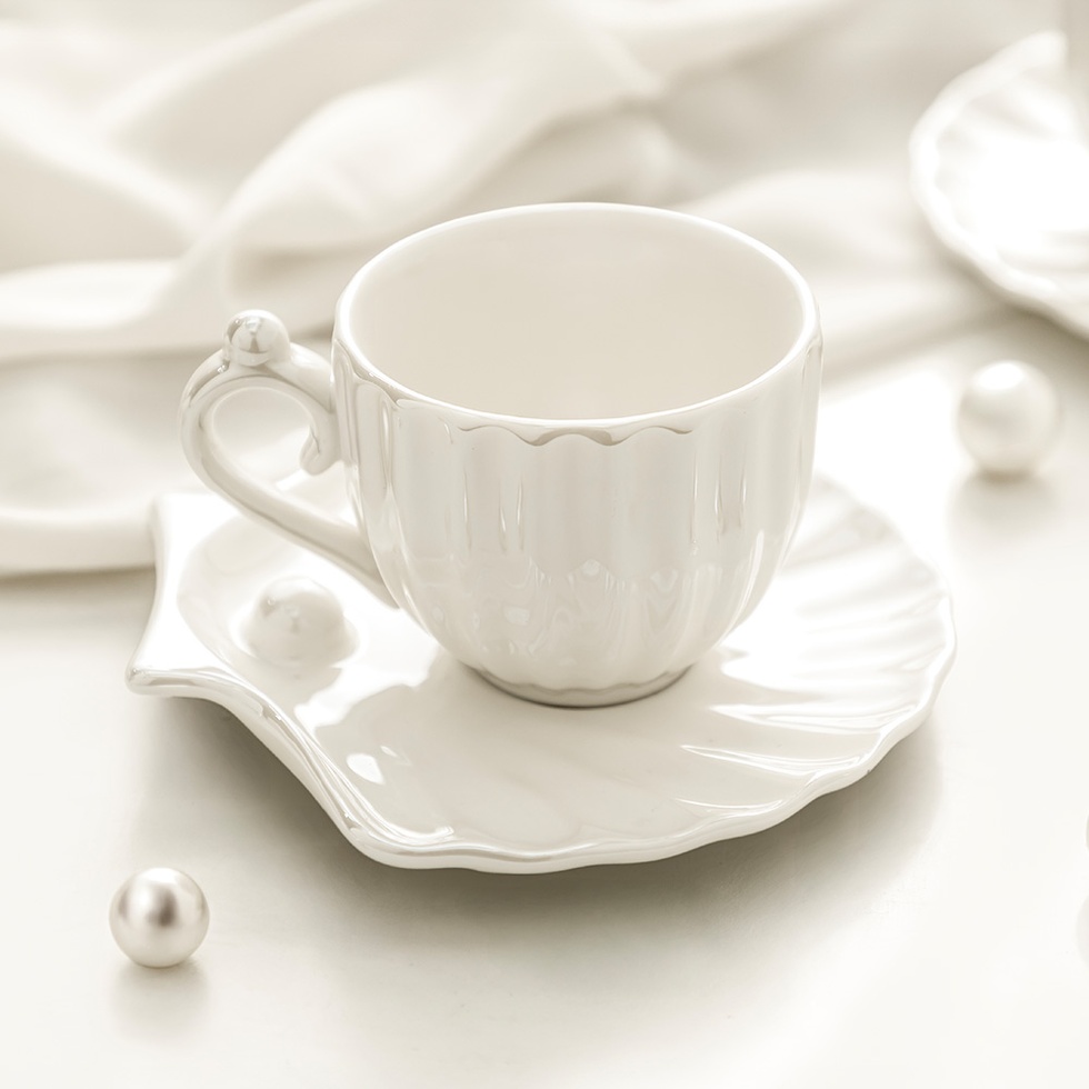 Perla 6 Kişilik 12 Parça Porselen Kahve Fincan Takımı