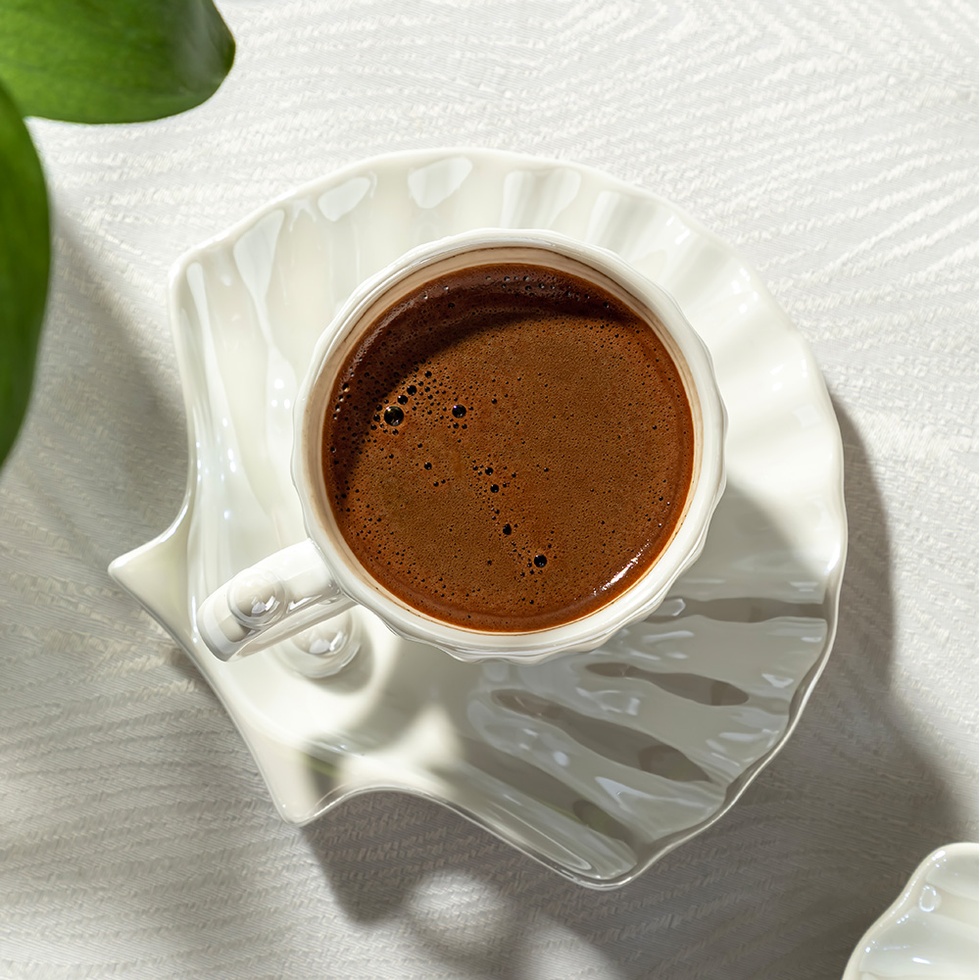 Perla 6 Kişilik 12 Parça Porselen Kahve Fincan Takımı