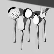 Sultan Saten 5 Parça Paslanmaz Çelik Servis Takımı