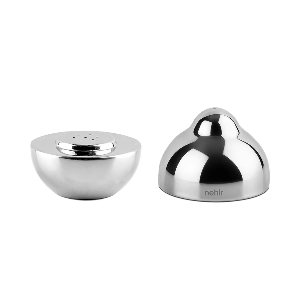 Elvis 2'li Paslanmaz Çelik Tuzluk ve Biberlik Seti