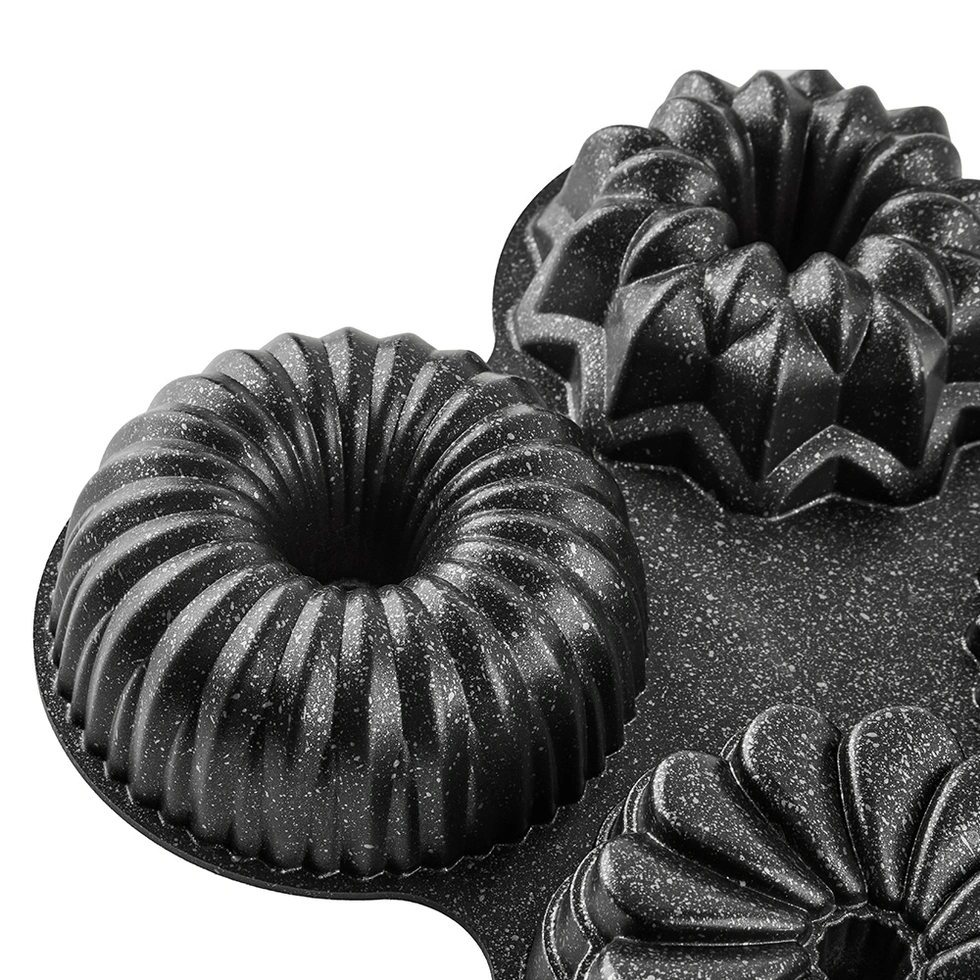 Elisa Siyah 4'lü Döküm Kek Kalıbı