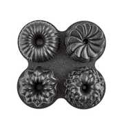 Elisa Siyah 4'lü Döküm Kek Kalıbı