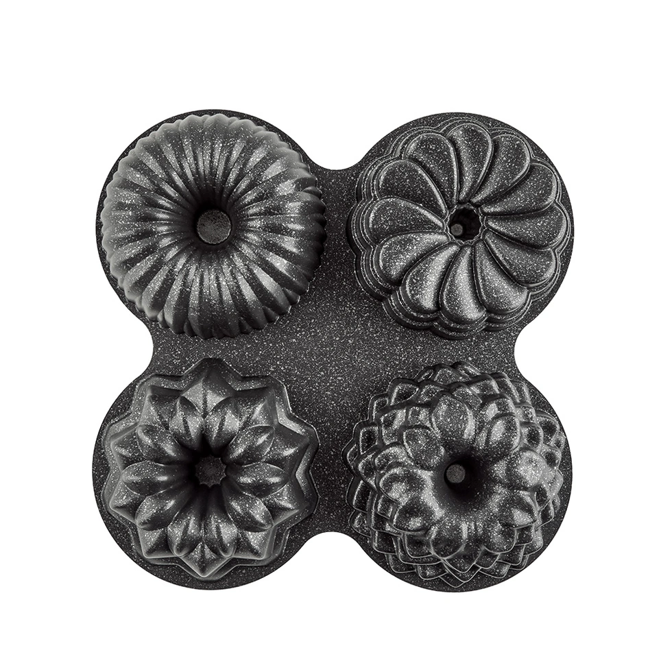 Elisa Siyah 4'lü Döküm Kek Kalıbı