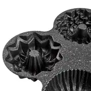 Elisa Siyah 4'lü Döküm Kek Kalıbı