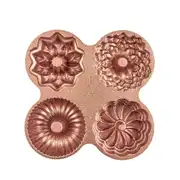 Elisa Rose Gold 4'lü Döküm Kek Kalıbı
