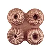 Elisa Rose Gold 4'lü Döküm Kek Kalıbı