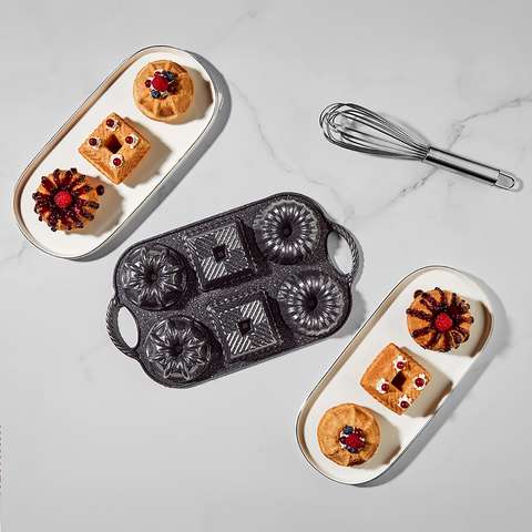 Valeria Siyah 6'lı Döküm Kek Kalıbı