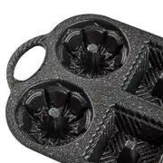 Valeria Siyah 6'lı Döküm Kek Kalıbı