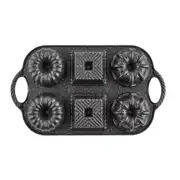 Valeria Siyah 6'lı Döküm Kek Kalıbı