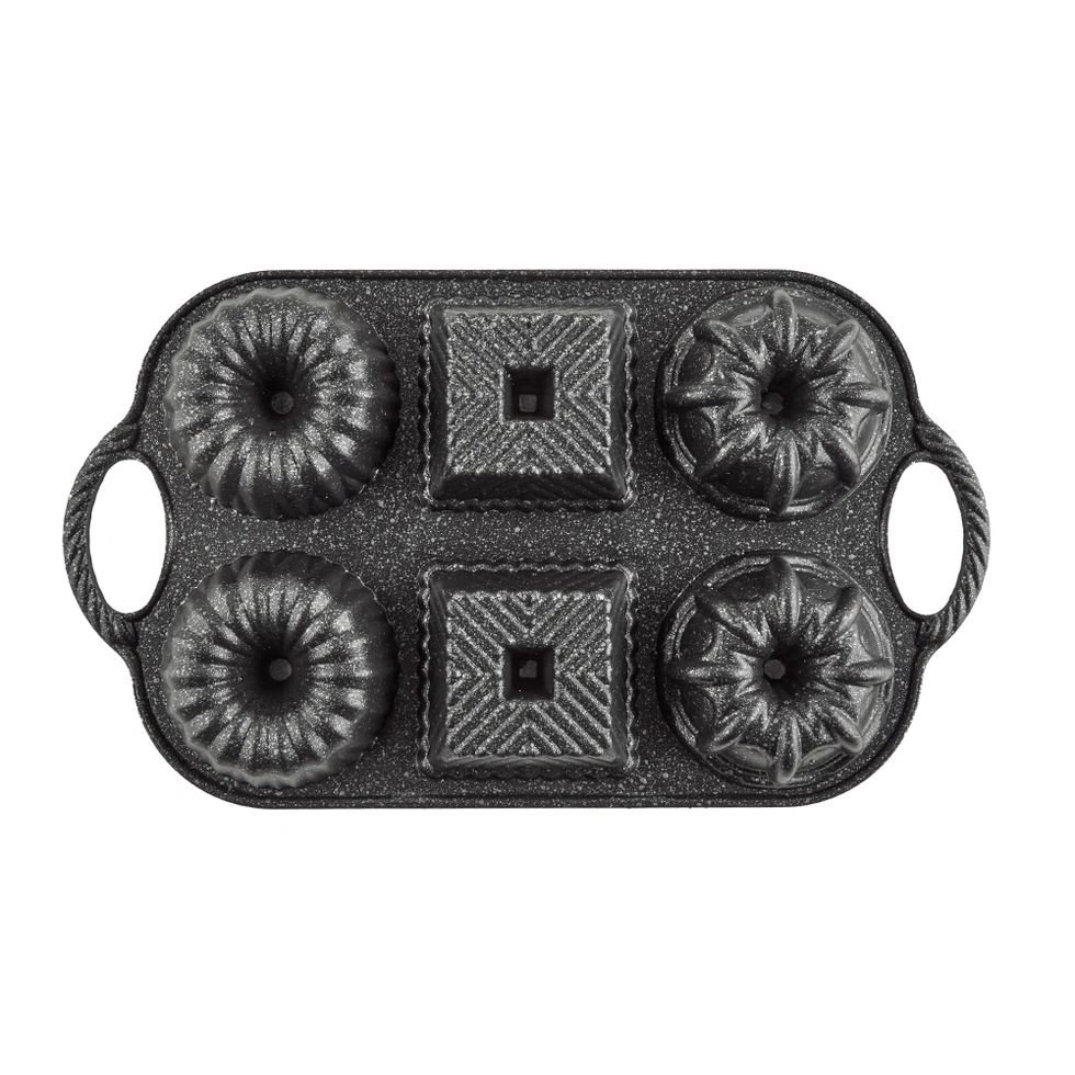 Valeria Siyah 6'lı Döküm Kek Kalıbı