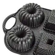 Valeria Siyah 6'lı Döküm Kek Kalıbı