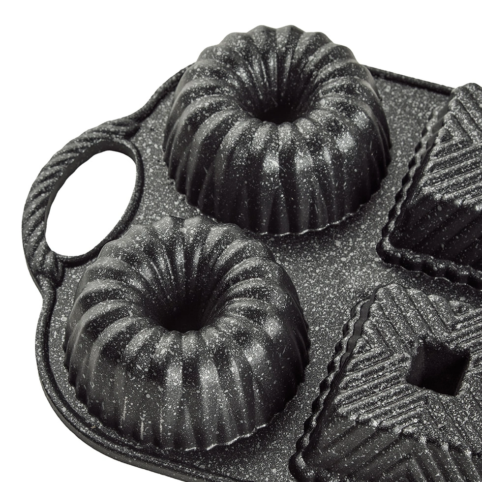 Valeria Siyah 6'lı Döküm Kek Kalıbı